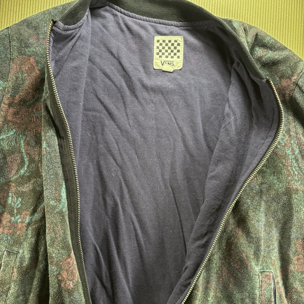Vans‎ Floral Paisley Women's Bomber Jacket  Medium, Zip Front Long Sleeve - Picture 10 of 13
